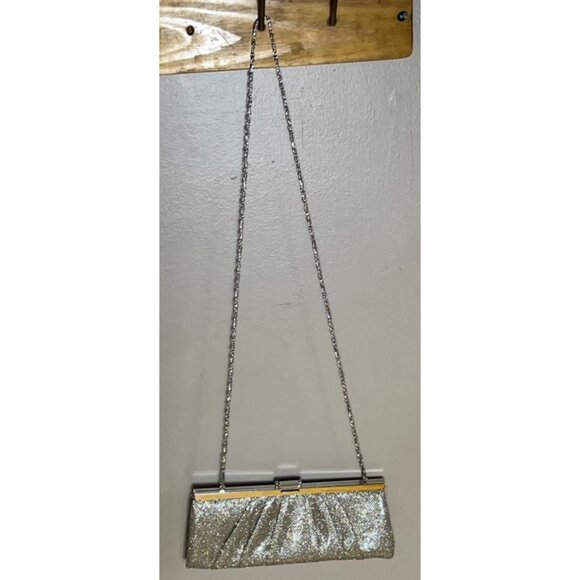Jessica McClintock Evening Bag Clutch Silver Mesh Special Occasion Elegant Women - Picture 2 of 12